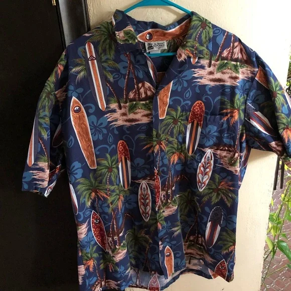 Vintage Aloha Republic Hawaiian Shirt. Surf Board Theme. Made in Hawaii. Size XL - Picture 3 of 9